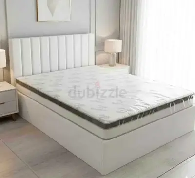 Brend New fabric wooden Queen size 160x200 Bed with Madical Matress Available