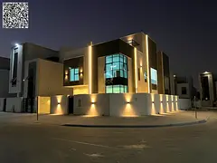 Corner villa for sale | In Al Helio 2, Ajman | High-quality finishes | Glass stone facade | Price in