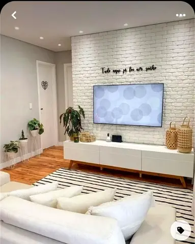 Modern White TV Unit