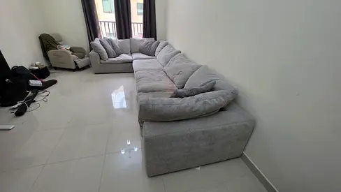 Excellent condition pan Emirates Pianca corner modular sofa