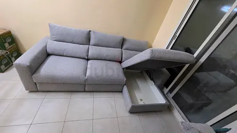 IKEA Esklstuna L Shape Sofa Bed grey