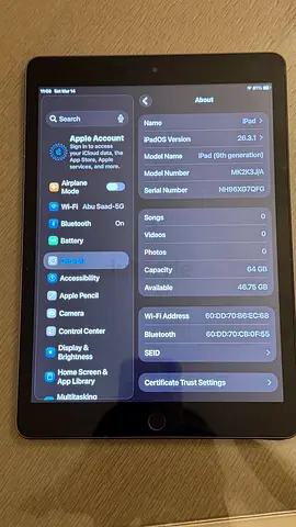 iPad 9/64 wifi