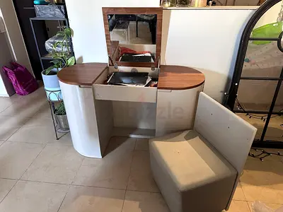 Modern Dressing Table with Mirror, Stool and Ample Storage as well Study Desk