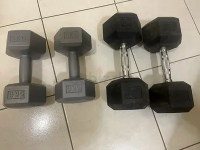 Set of 4 Dumbbells (5kg and 15kg each) for Effective Workouts