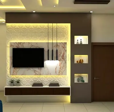 Luxury Marble  3D Texture TV Wall