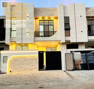 For sale: Distinctive townhouse in Al Helio 2, Ajman - Ground floor, first floor, and roof, including registration fees.