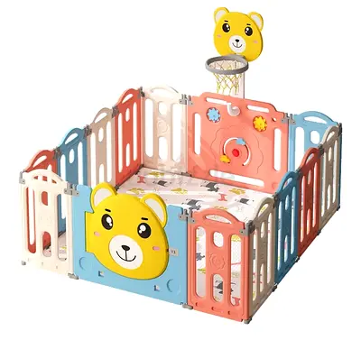 Foldable Playpen, with door and Activity Center