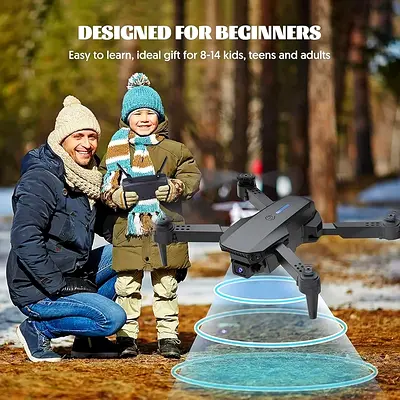 LIMOS Mini Drone with Camera 1080p HD Foldable Drone for Kids Adults with Carrying Case Battery 90°