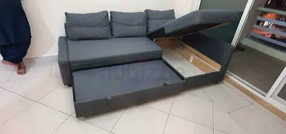 Modern Grey Sofa bed with Storage