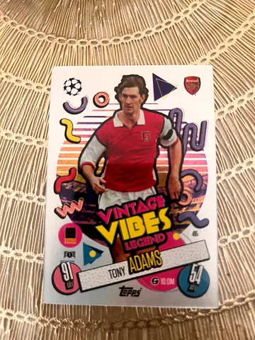 Match Attax Tony Adam Vintage Vibes card