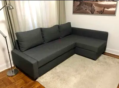Comfortable Grey L-Shaped Sofa bed
