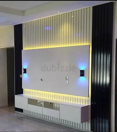 Contemporary Backlit Media Wall