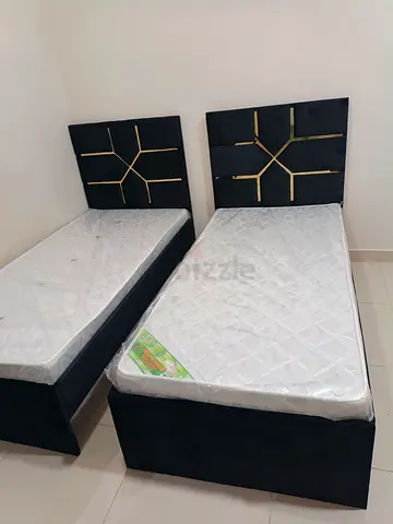 Modern Bed Set with Unique Headboards