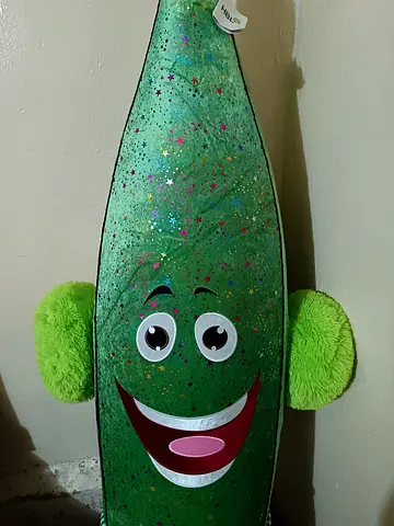 Smiling Green Plush big Banana Toy Around 6ft tall