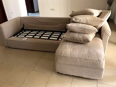 Pull__Out L shape gronlid sofa bed