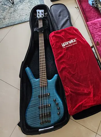 Warwick Custom Shop Masterbuilt Corvette $$ Flamed Maple Top Turquoise 2016, 1 of 1