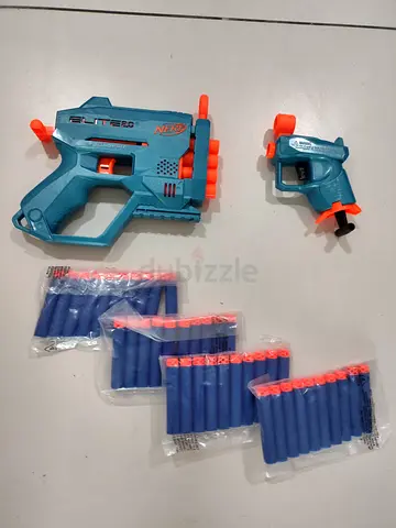Nerf Elite 2.0 quadfire + 40 new bullets + small Nerf gun
