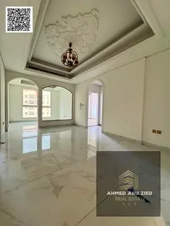 Two-bedroom apartment for annual rent in Al Muwaihat 3, Ajman. Features include a master bedroom, tw