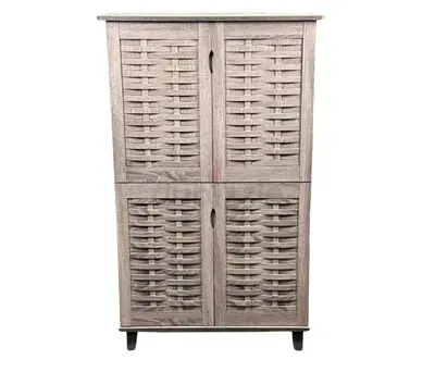 Stylish Wooden Cabinet with Lattice Design