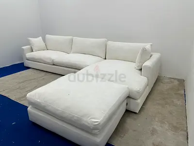 Like new condition marina home lshape sofa with footstool