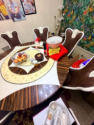 Elegant Dining Table Set with Unique Design