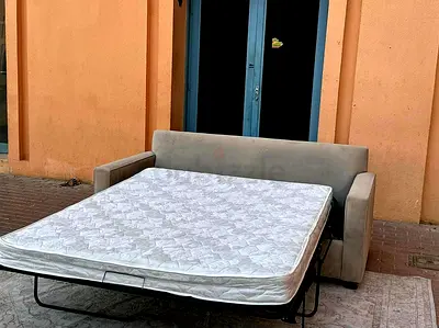 West elm two seater sofa bed with mattress like a new condition