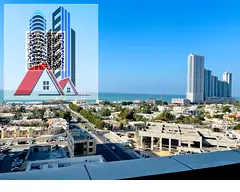 FULL SEA VIEW 1BHK WITH PARKING FOR RENT IN AJMAN ONE TOWER