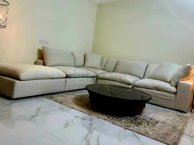 Marina home feather 🪶 filled sofa with footstool