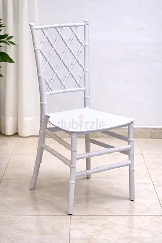 White Chiavari Style Dining Chair – Modern Event  Wedding Chair