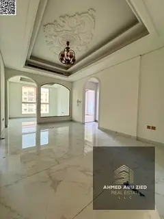 Two bedrooms and a living room for annual rent in Al Muwaihat 3, Ajman. Master bedroom, central air