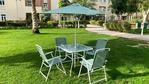 Garden Dining Set American Made with Huge Umbrella