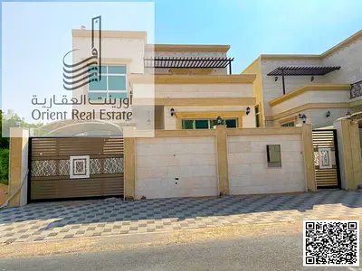 Villa for sale in Ajman, Al Zahia area. The villa consists of 4 master bedrooms + a living room + a hall with a maid's room - freehold for all nationa