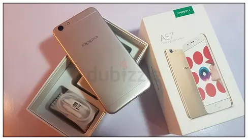 Oppo A57 Smartphone with Original Box and Accessories