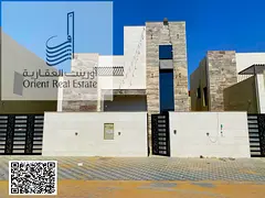 Villa for sale in Ajman, Al Zahia area, 4 master bedrooms, majlis + hall with maid's room, freeh