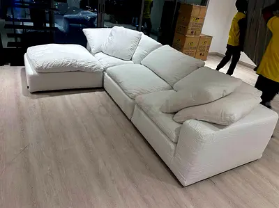 Marina home Luscious feather 🪶 filled with footstool