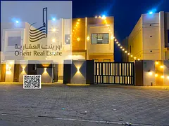 Villa for sale in Ajman, Al Helio 2 area. The villa consists of 3 master bedrooms, a majlis (formal