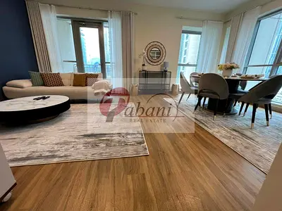 شقة فاخرة غرفتين نوم + غرفة أطفال | إطلالة كاملة على برج خليفة والنافورة