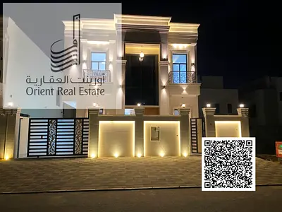 Villa for sale in Ajman, AL Helio2 The Villa is G+2 , Majlis , 2 halls , 6 master rooms , big kitchen , pantry , roof