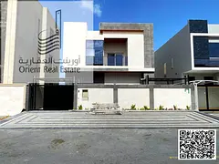 Villa for sale in Ajman, Al Helio 2 area. The villa consists of 4 master bedrooms, a majlis (formal