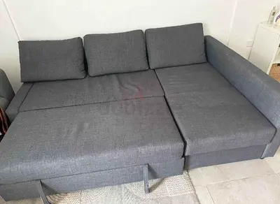 Comfortable Grey Sectional Sofa-bed