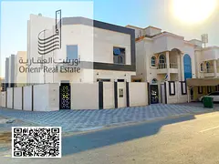 Cornel Villa for sale in Ajman, Al Yasmeen ,3 master bedrooms, majlis, 2 hall and maid room, free ho