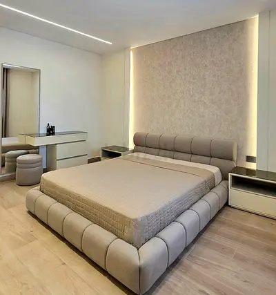 Modern Upholstered Bed with Stylish Design