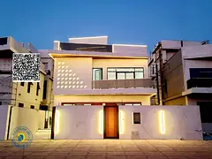 For sale in Al Helio area, 2 villas, 5 rooms with a roof, including registration fees, modern finish
