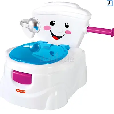 Potty trainingFisher-Price Toddler Training Toilet, My Potty Friend with SOUNDS, MUSIC  Splash Guar