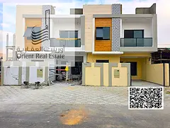 Villa for sale in Ajman, Al Helio 2 area. The villa consists of 5 master bedrooms, a majlis (formal