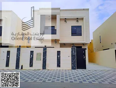 Villa for sale in Ajman, Al Zahia area. The villa consists of 5 master bedrooms, a living room, and a maid's room. Freehold for all nationalities. Cas