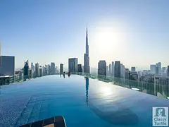 Luxury Infinity Rooftop Pool w/ Burj Khalifa View
