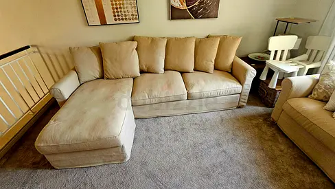 Ikea gronlid L shape sofa bed with mattress