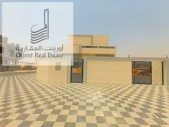 Villa for sale in Ajman, Al Helio 1 area, freehold for all nationalities. The villa consists of 1+G,