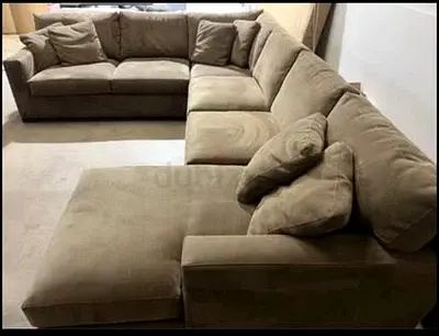 Cratebarrel axis feather filled u shape sofa